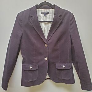 Brooks Brothers Black Corduroy  Fitted Blazer